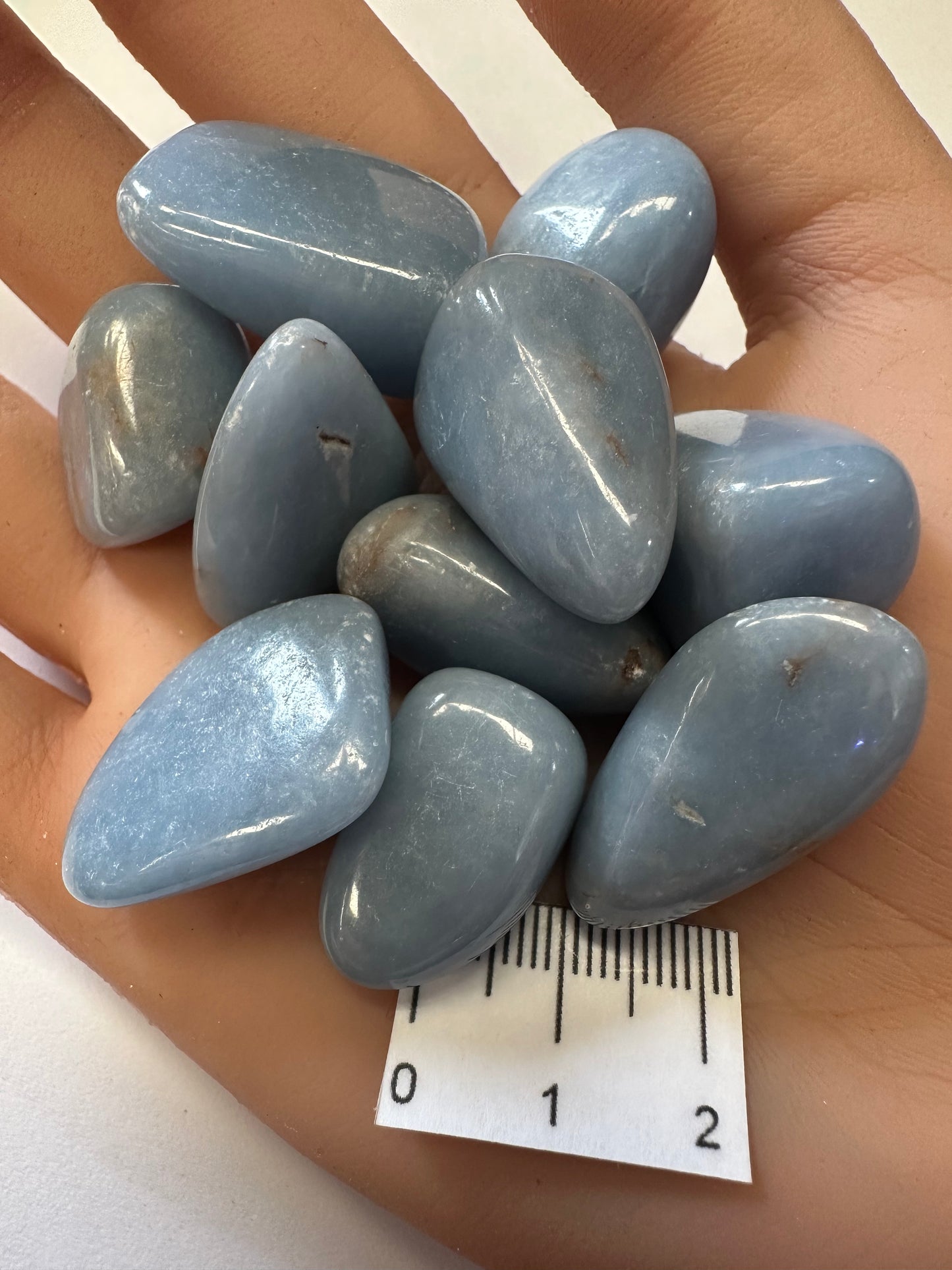 ANGELITE POLISHED CRYSTAL TUMBLES T33
