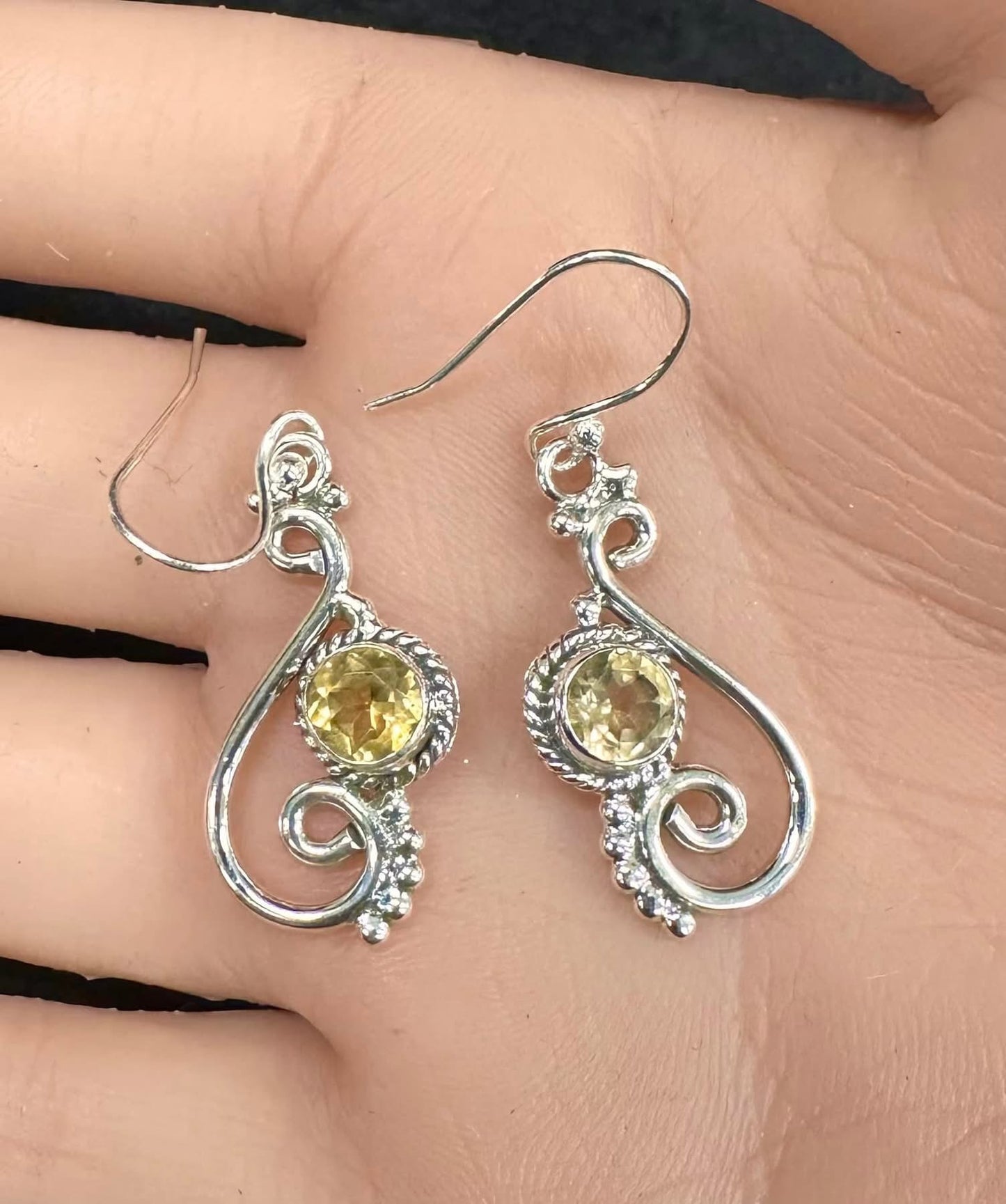 CITRINE DROP EARRINGS J69