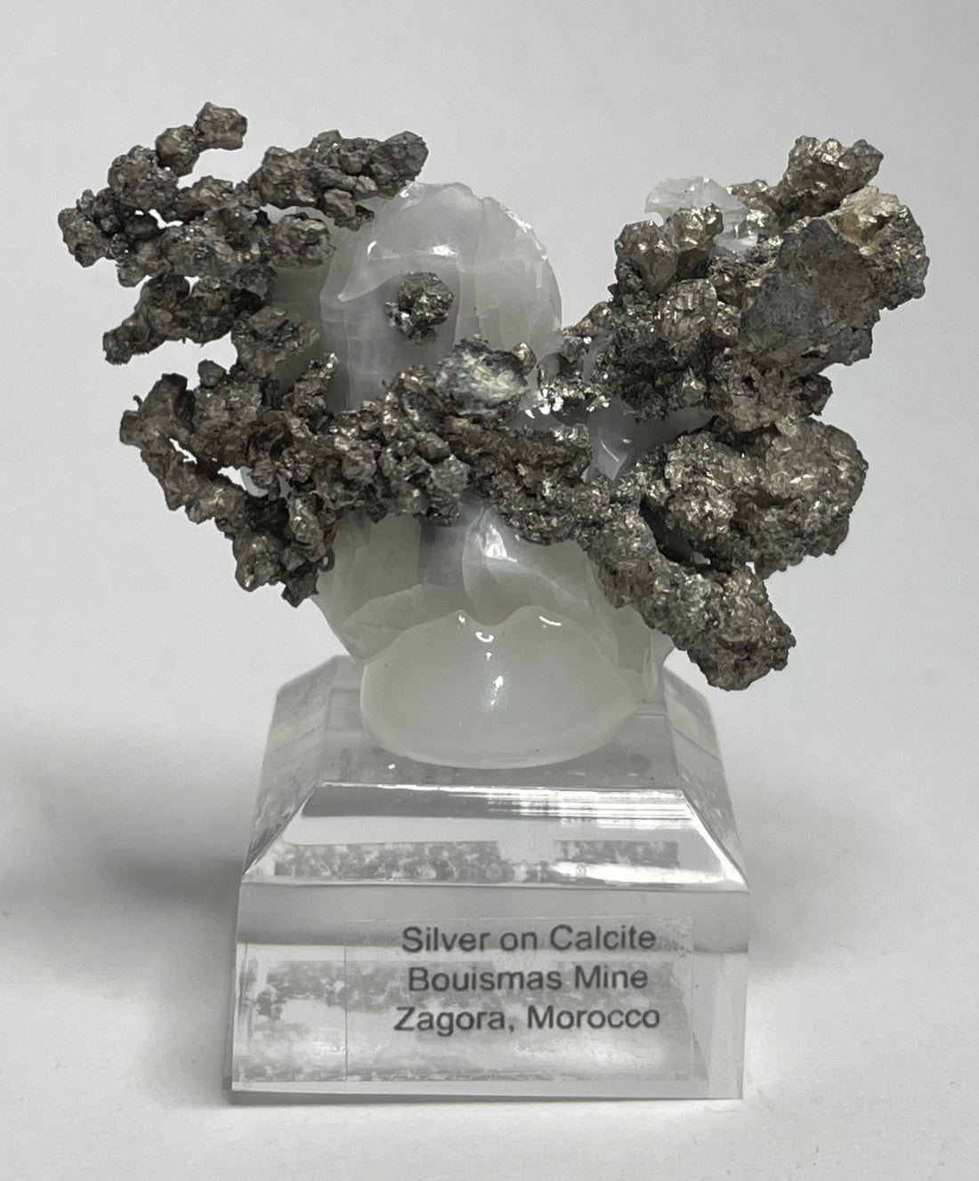 SILVER ON CALCITE, Morocco ISI006