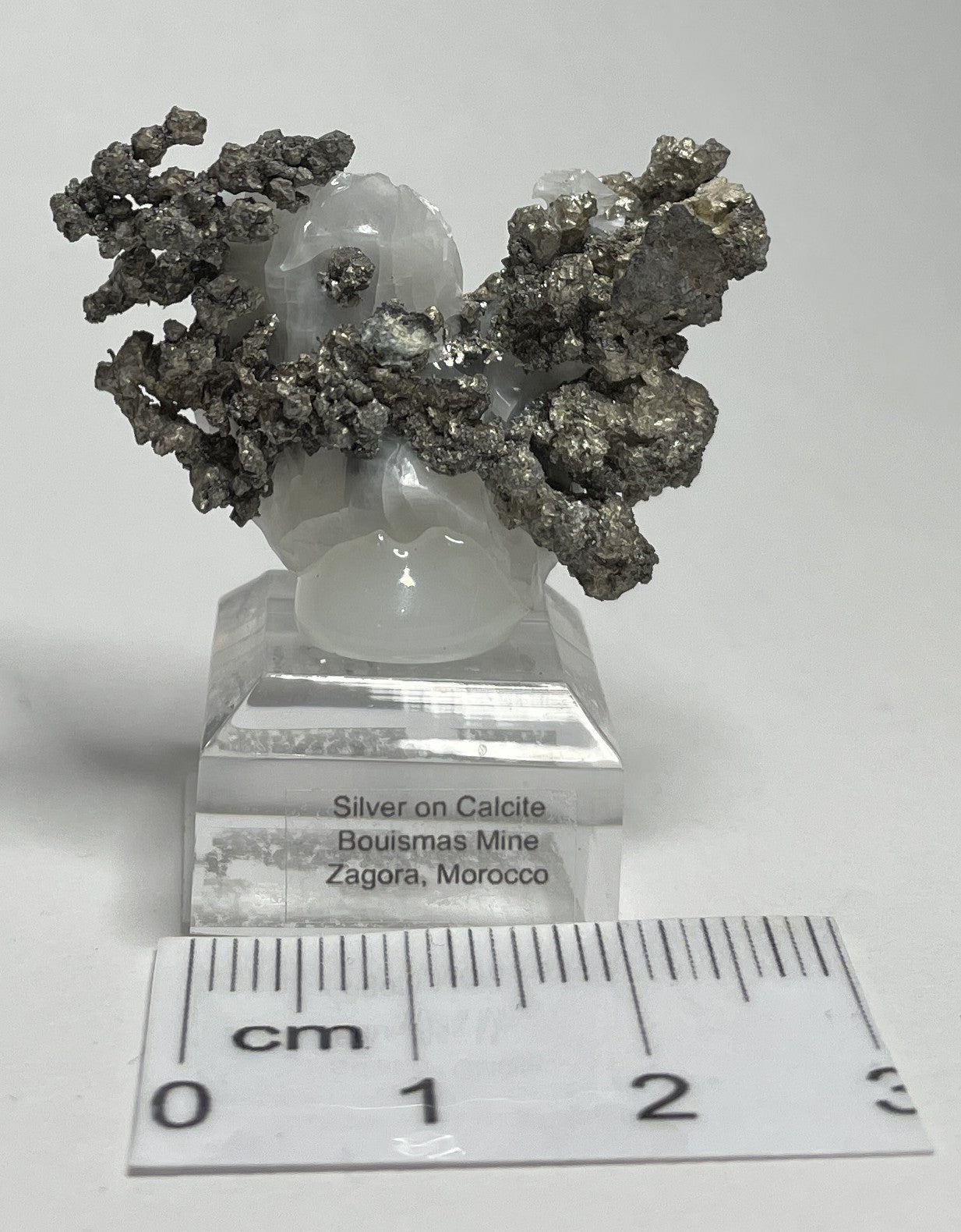 SILVER ON CALCITE, Morocco ISI006