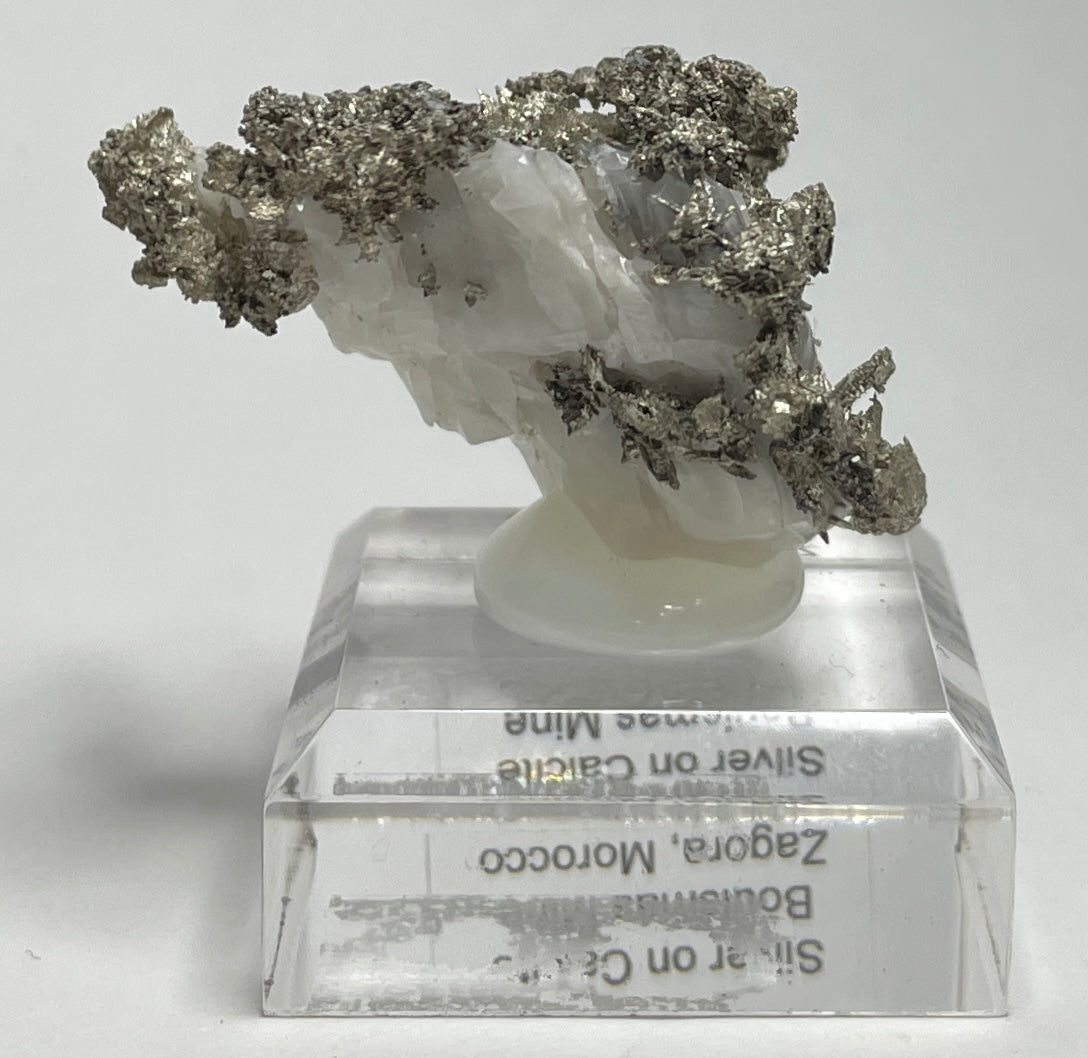 SILVER ON CALCITE, Morocco ISI007