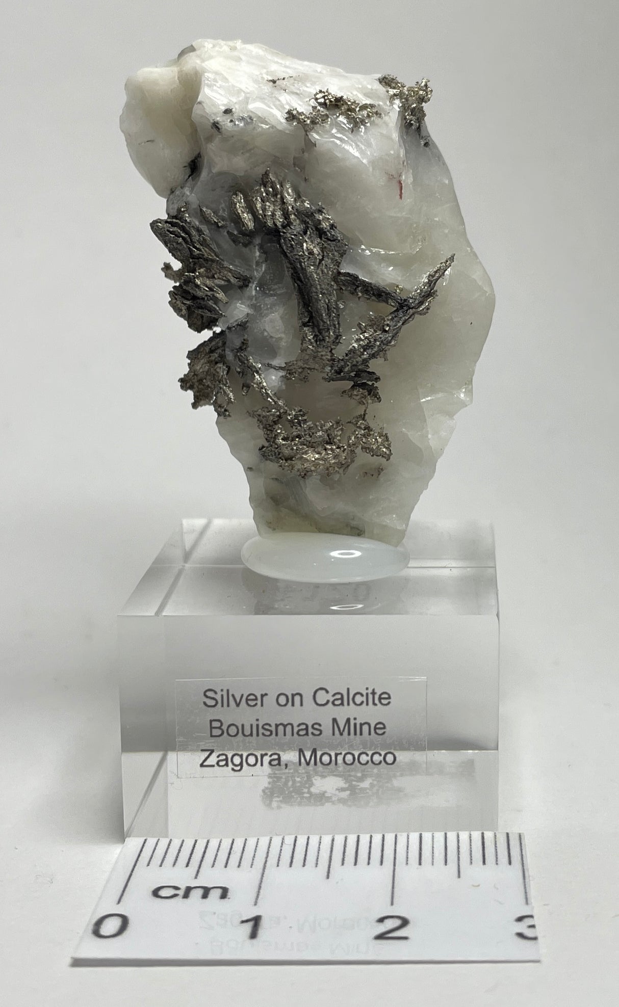SILVER ON CALCITE, Morocco ISI010