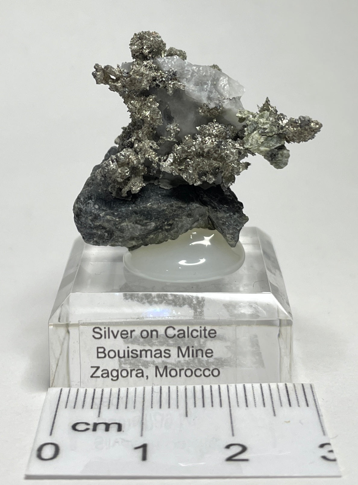 SILVER ON CALCITE, Morocco ISI012