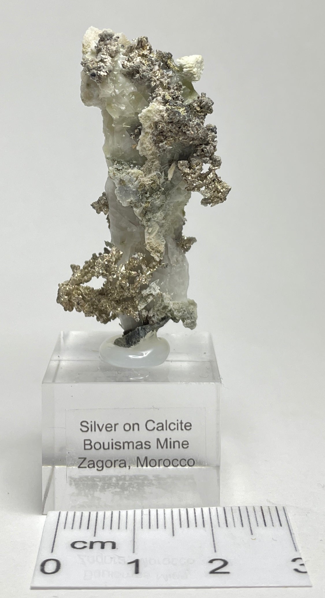 SILVER ON CALCITE, Morocco ISI013