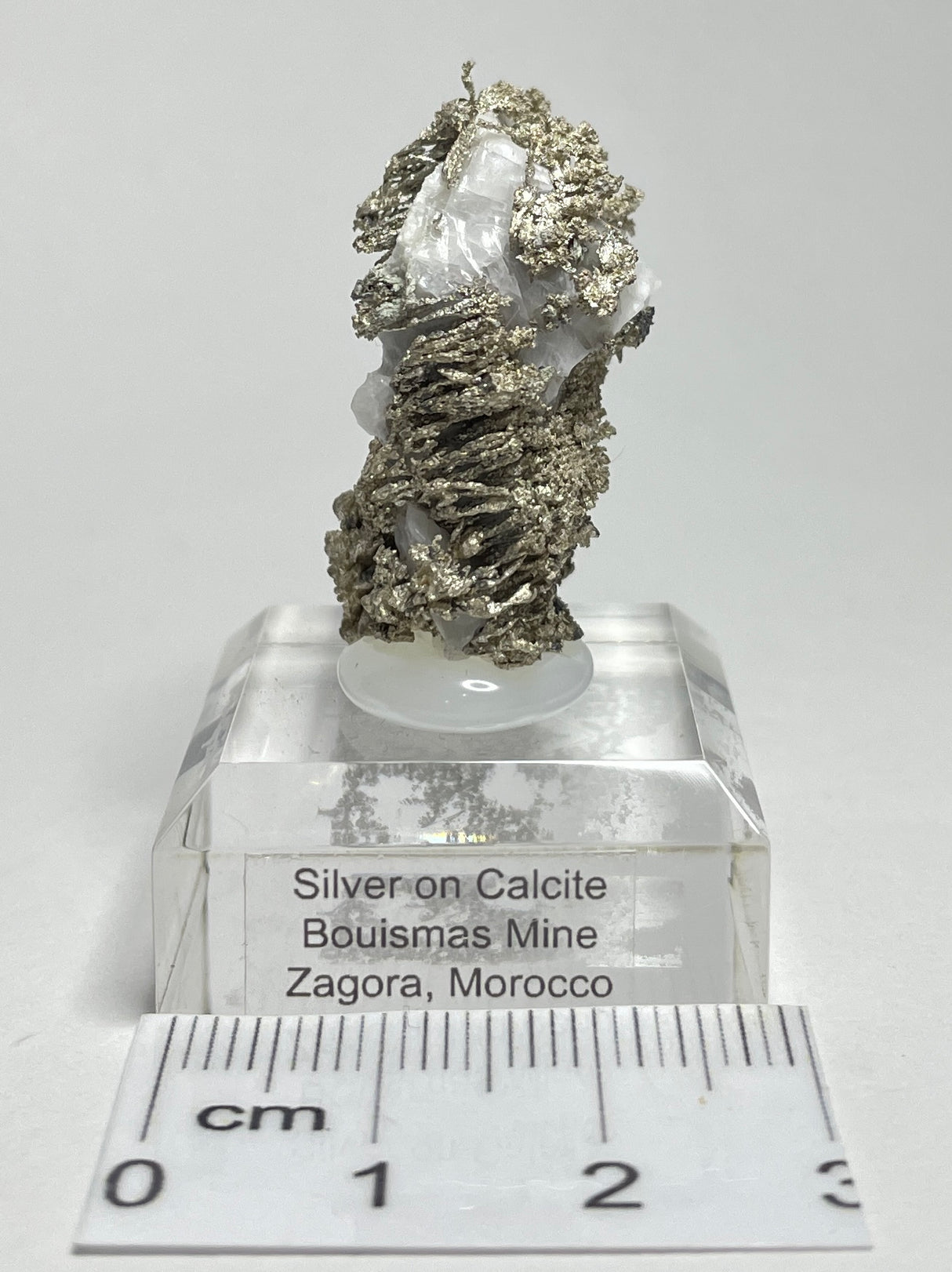 SILVER ON CALCITE, Morocco ISI016