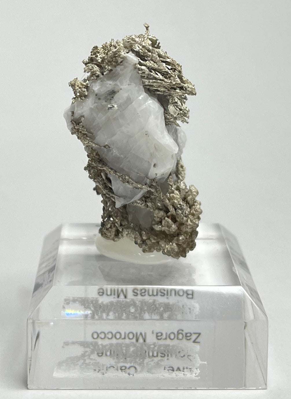 SILVER ON CALCITE, Morocco ISI016