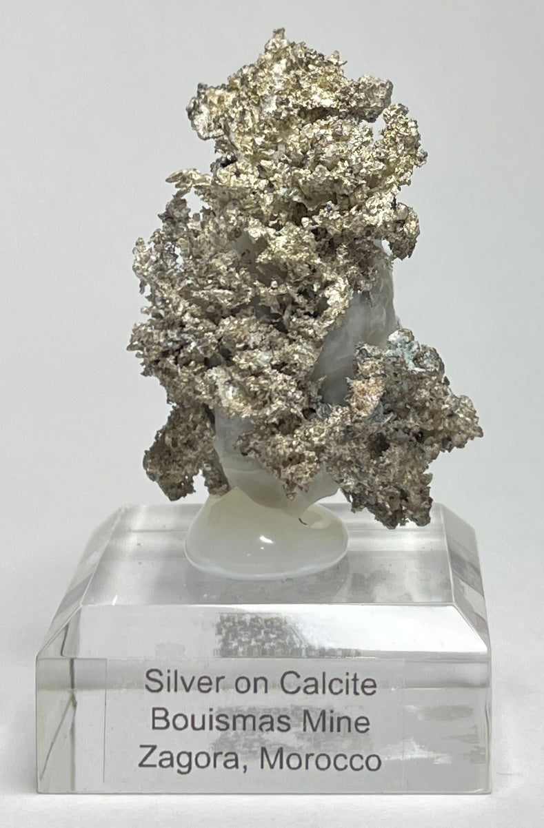 SILVER ON CALCITE, Morocco ISI017