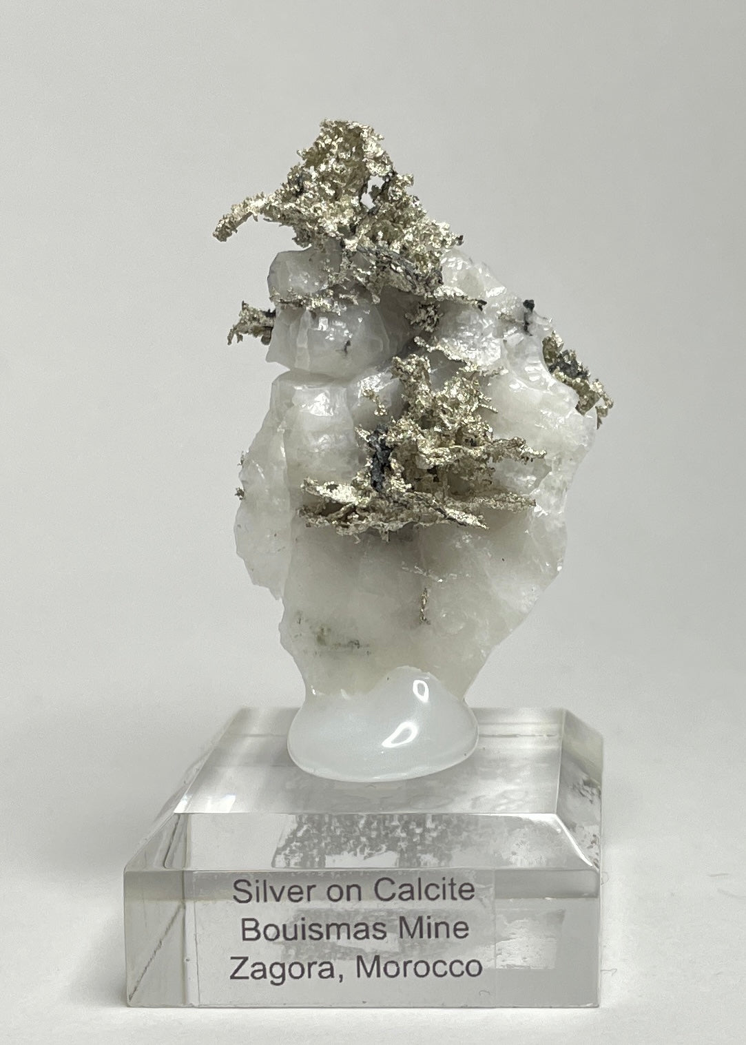 SILVER ON CALCITE, Morocco ISI018