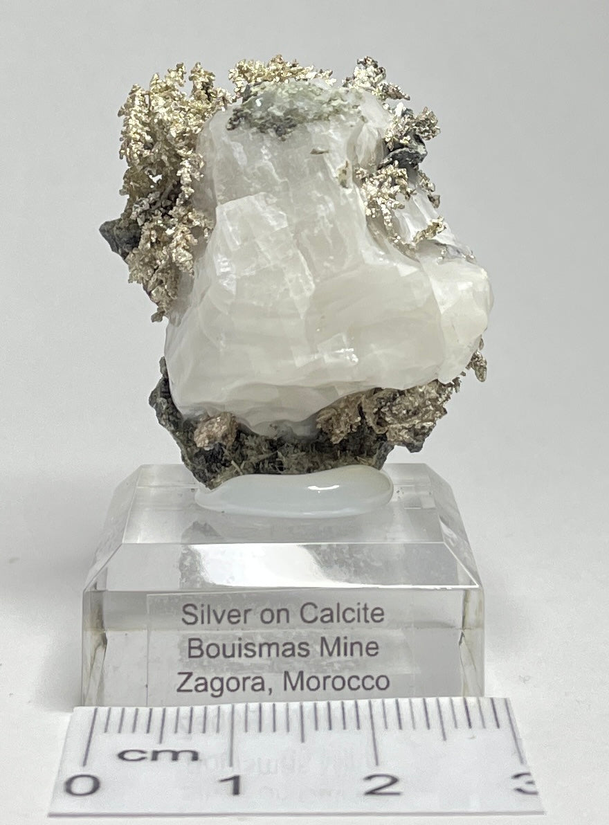 SILVER ON CALCITE, Morocco ISI019