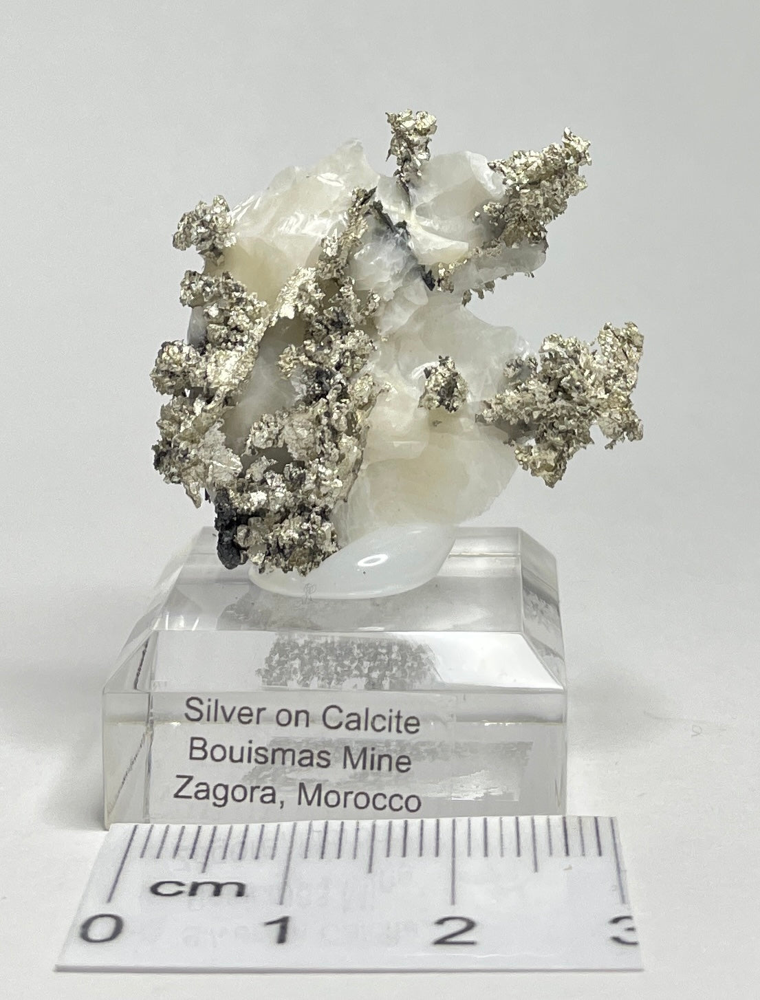 SILVER ON CALCITE, Morocco ISI020