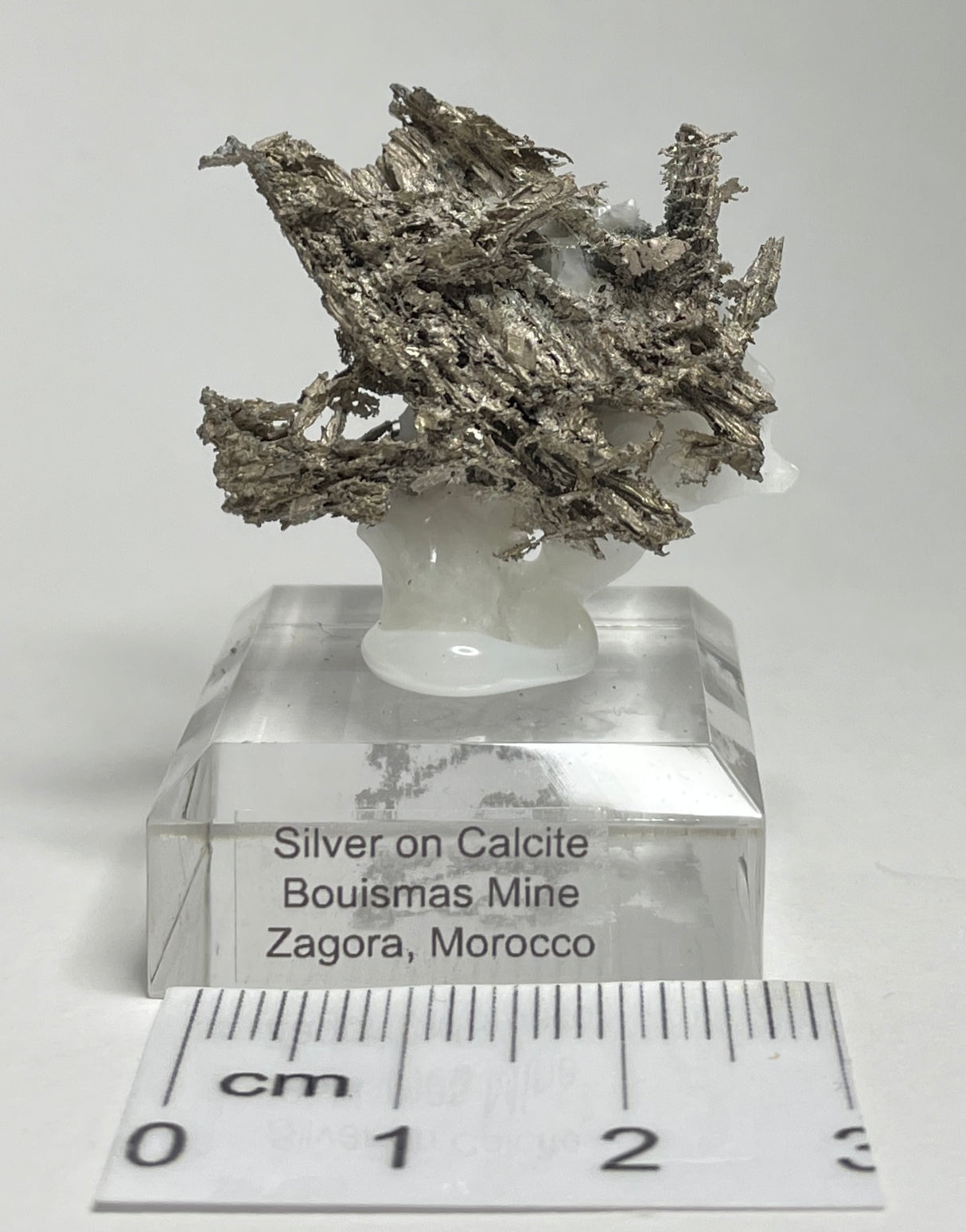 SILVER ON CALCITE, Morocco ISI021