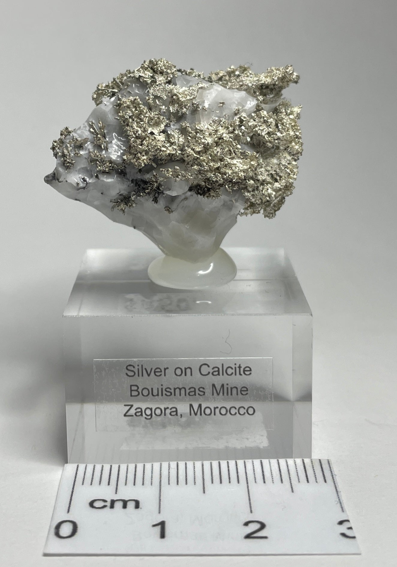 SILVER ON CALCITE, Morocco ISI024