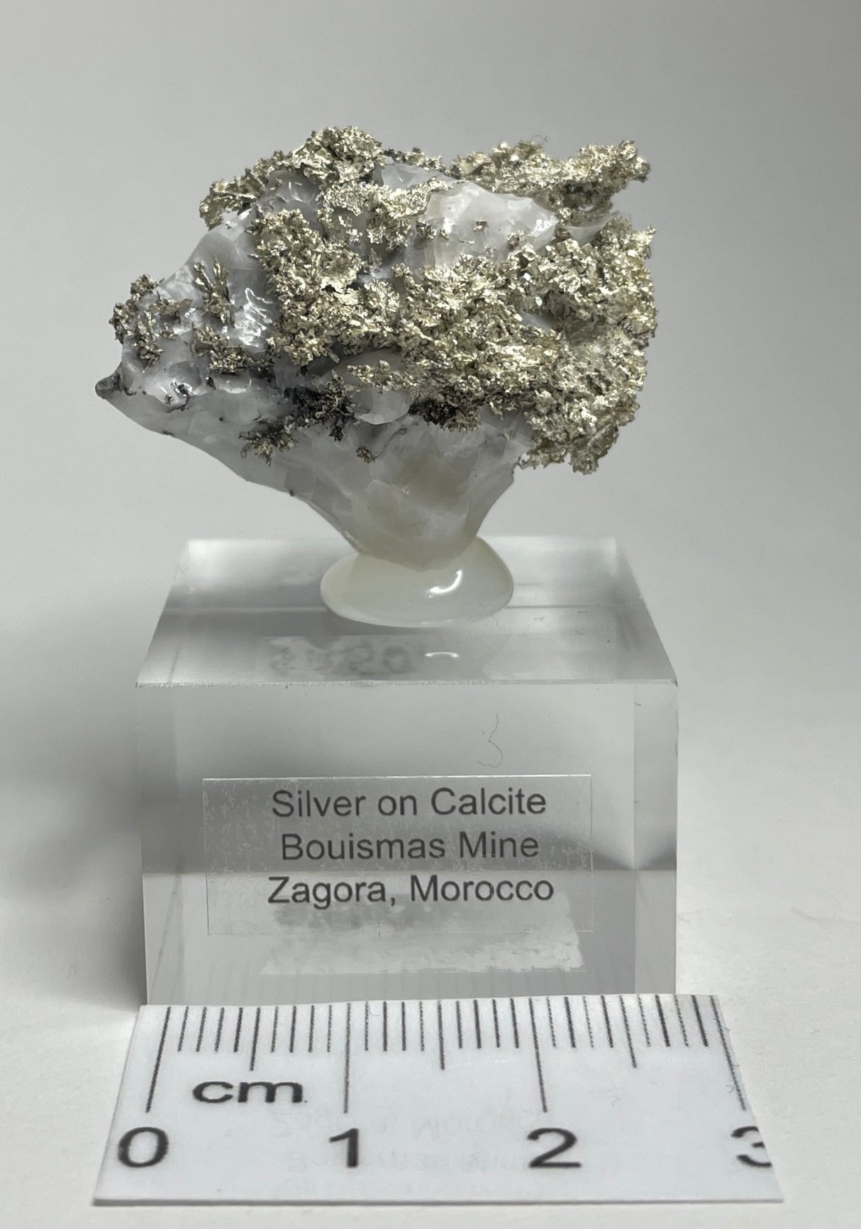 SILVER ON CALCITE, Morocco ISI024