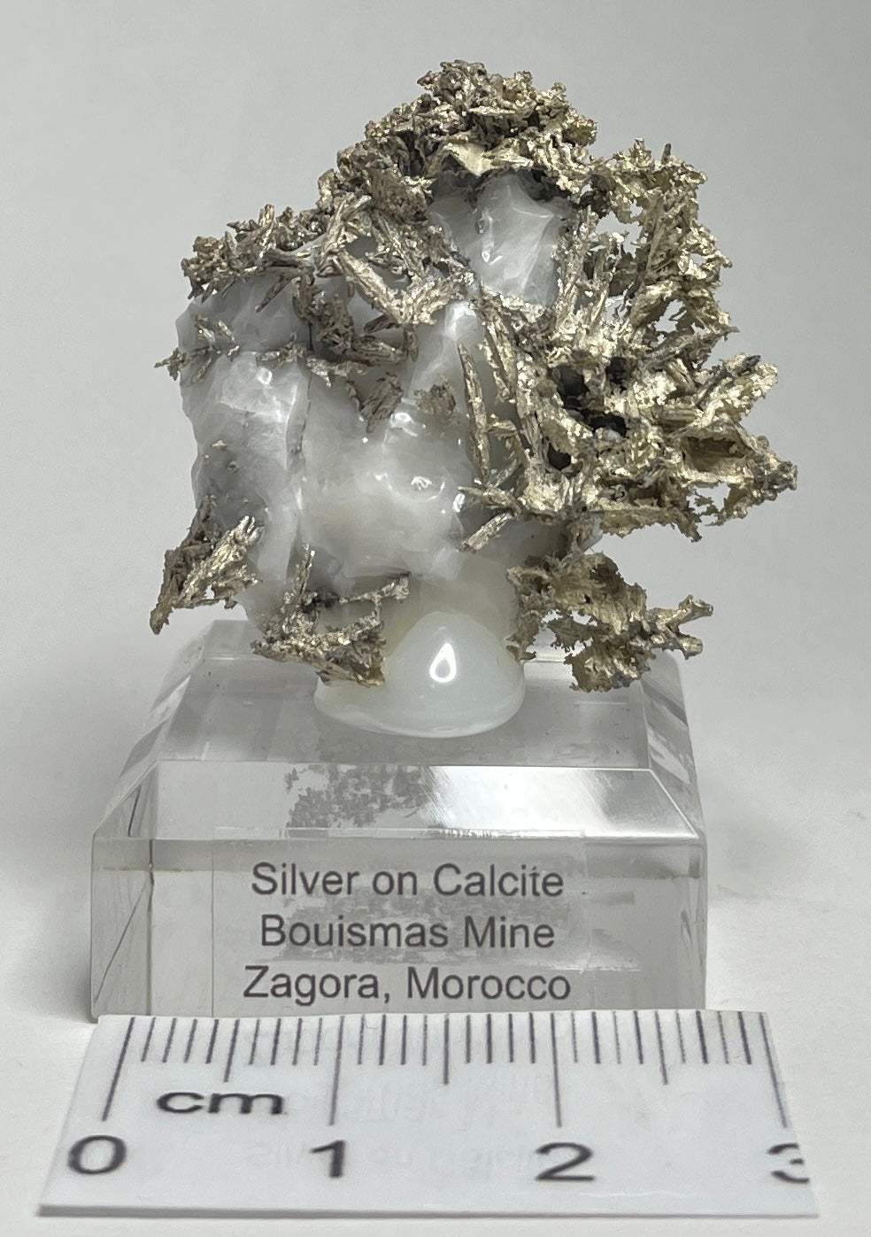 SILVER ON CALCITE, Morocco ISI028