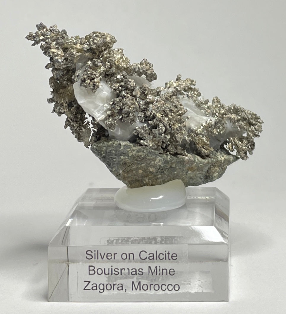 SILVER ON CALCITE, Morocco ISI032