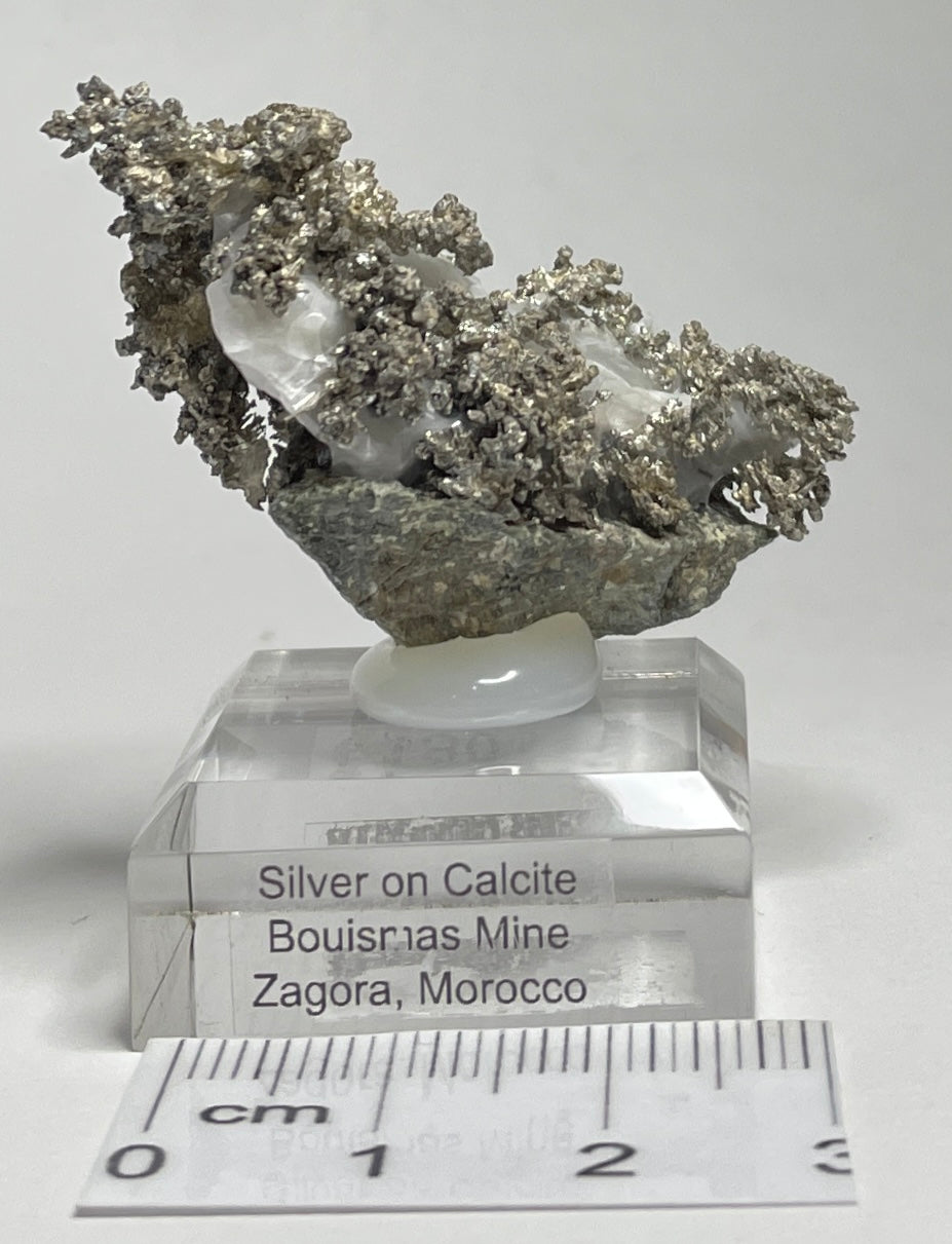 SILVER ON CALCITE, Morocco ISI032