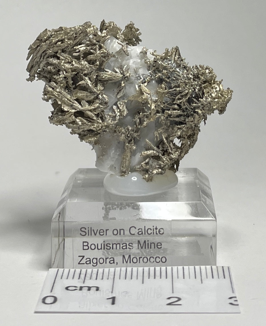 SILVER ON CALCITE, Morocco ISI033