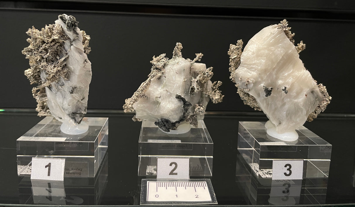 SILVER ON CALCITE, Morocco ISI042-44