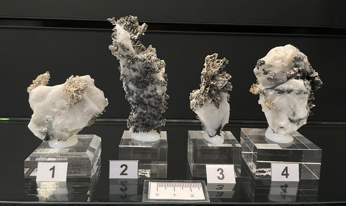 SILVER ON CALCITE, Morocco ISI059-62