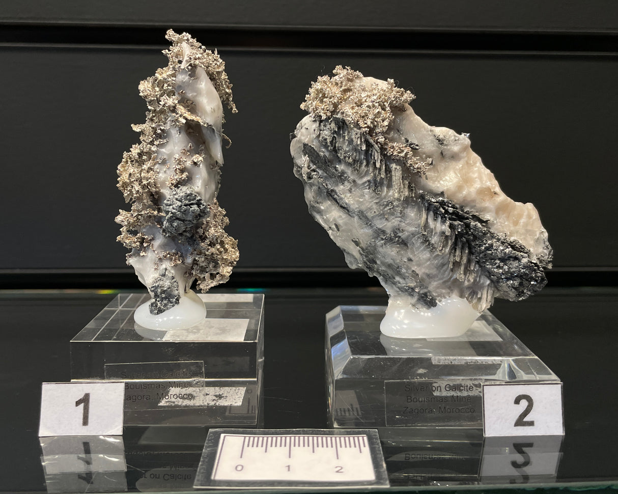SILVER ON CALCITE, Morocco ISI083-84