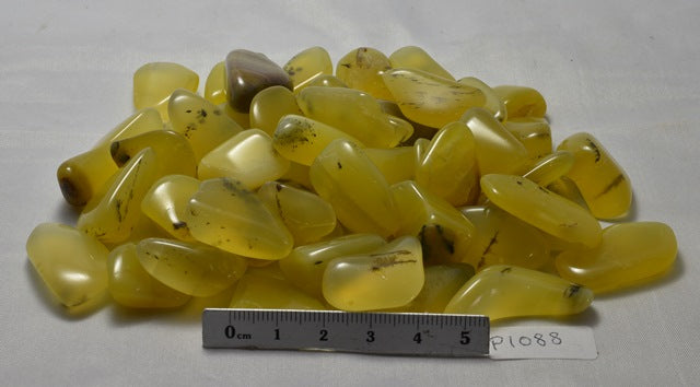 OPALITE MUSTARD POLISHED CRYSTAL TUMBLES 200 grams, Africa (P1088)