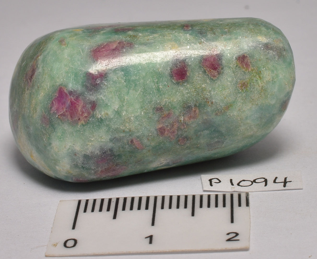 RUBY and FUCHSITE POLISHED CRYSTAL FREEFORM P411