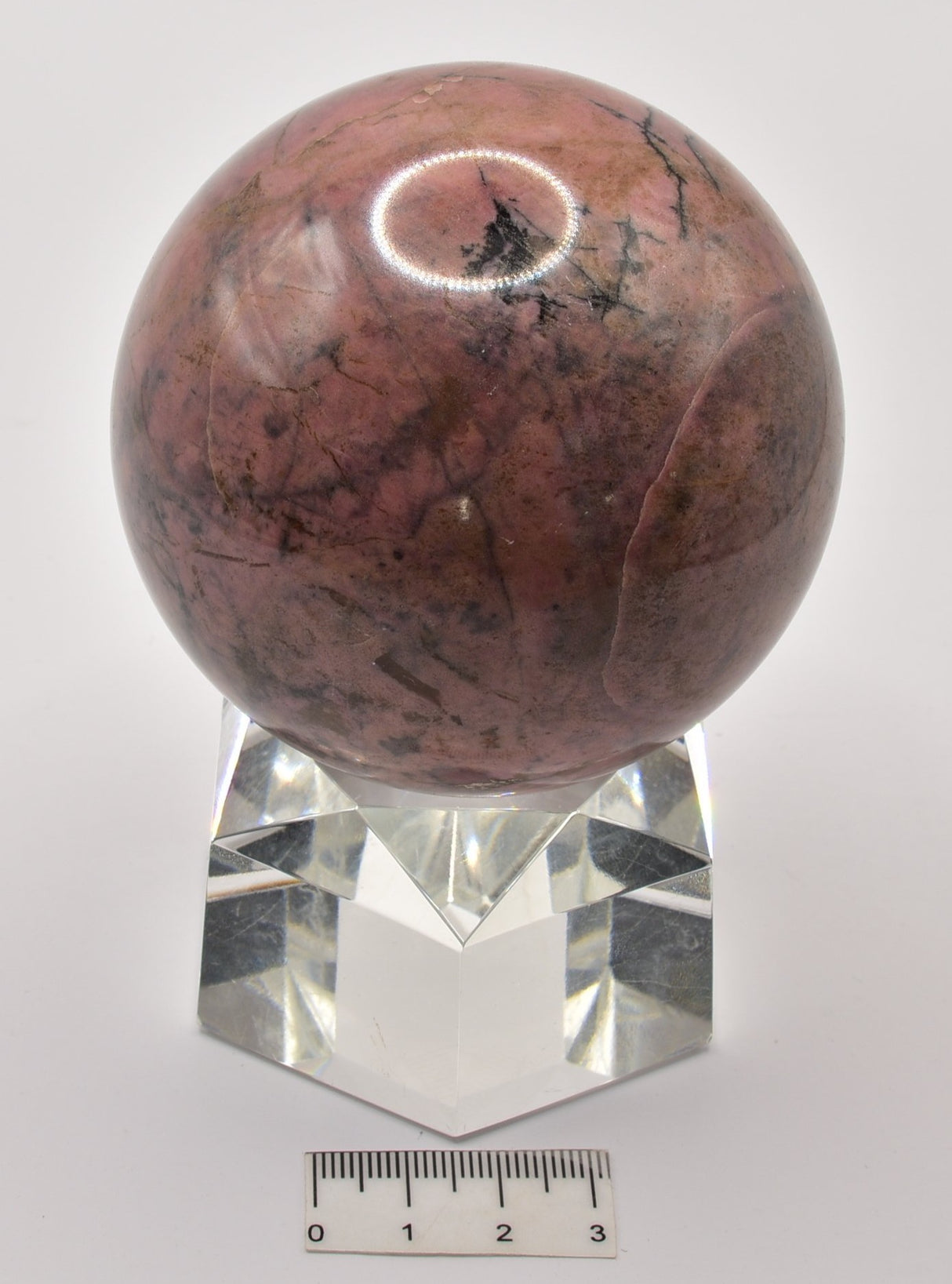 RHODONITE CRYSTAL SPHERE P661