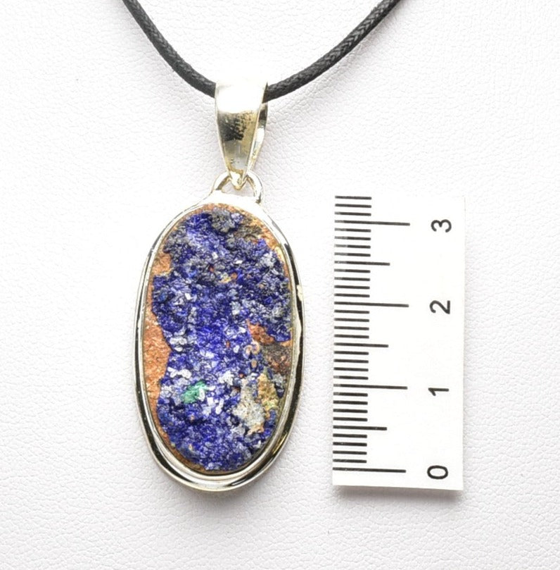 AZURITE & MALACHITE PENDANT se in STERLING SILVER J91