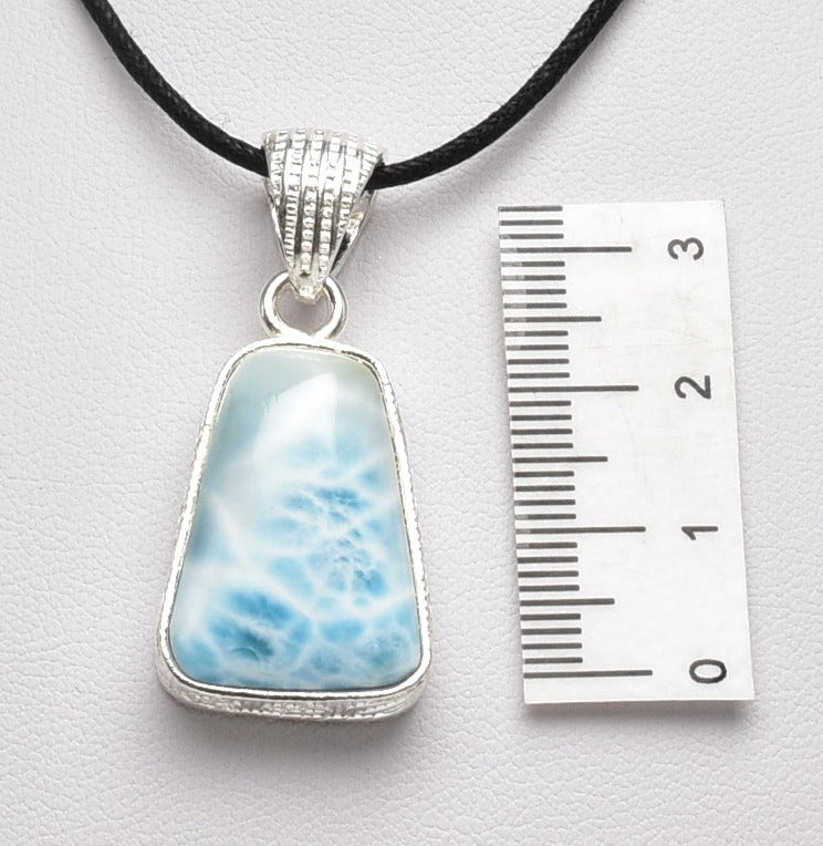 LARIMAR PENDANT set in STERLING SILVER J102
