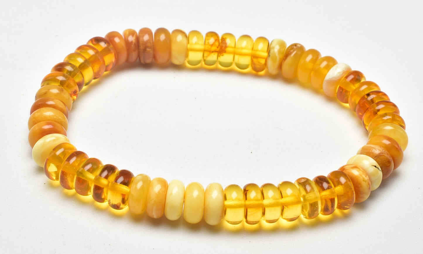 AMBER BEADED BRACELET J126