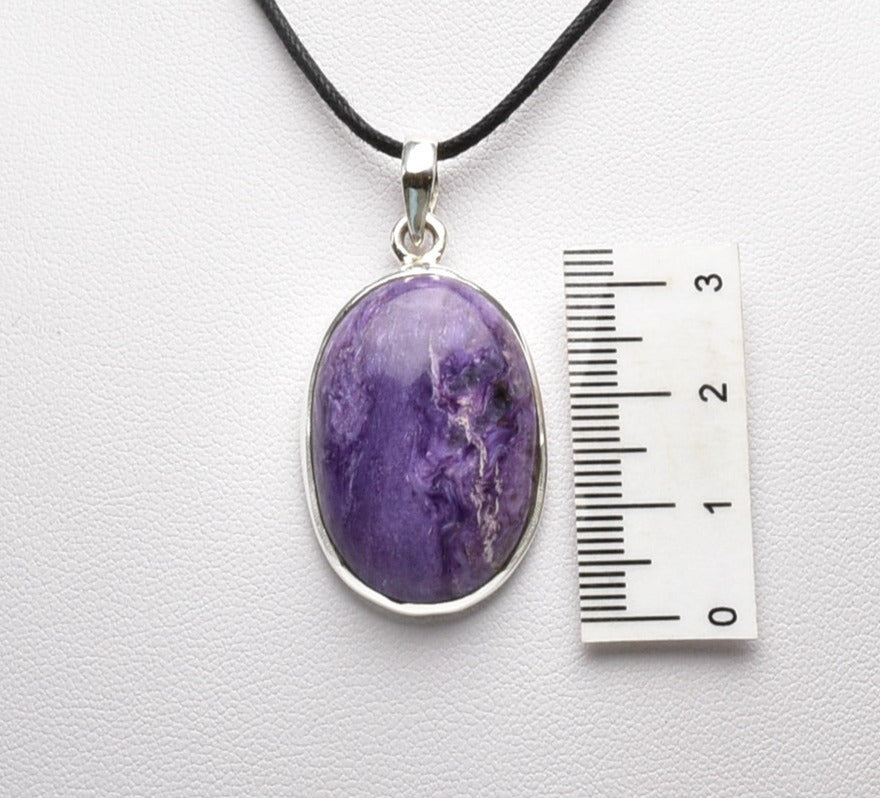 CHAROITE PENDANT set in STERLING SILVER J42