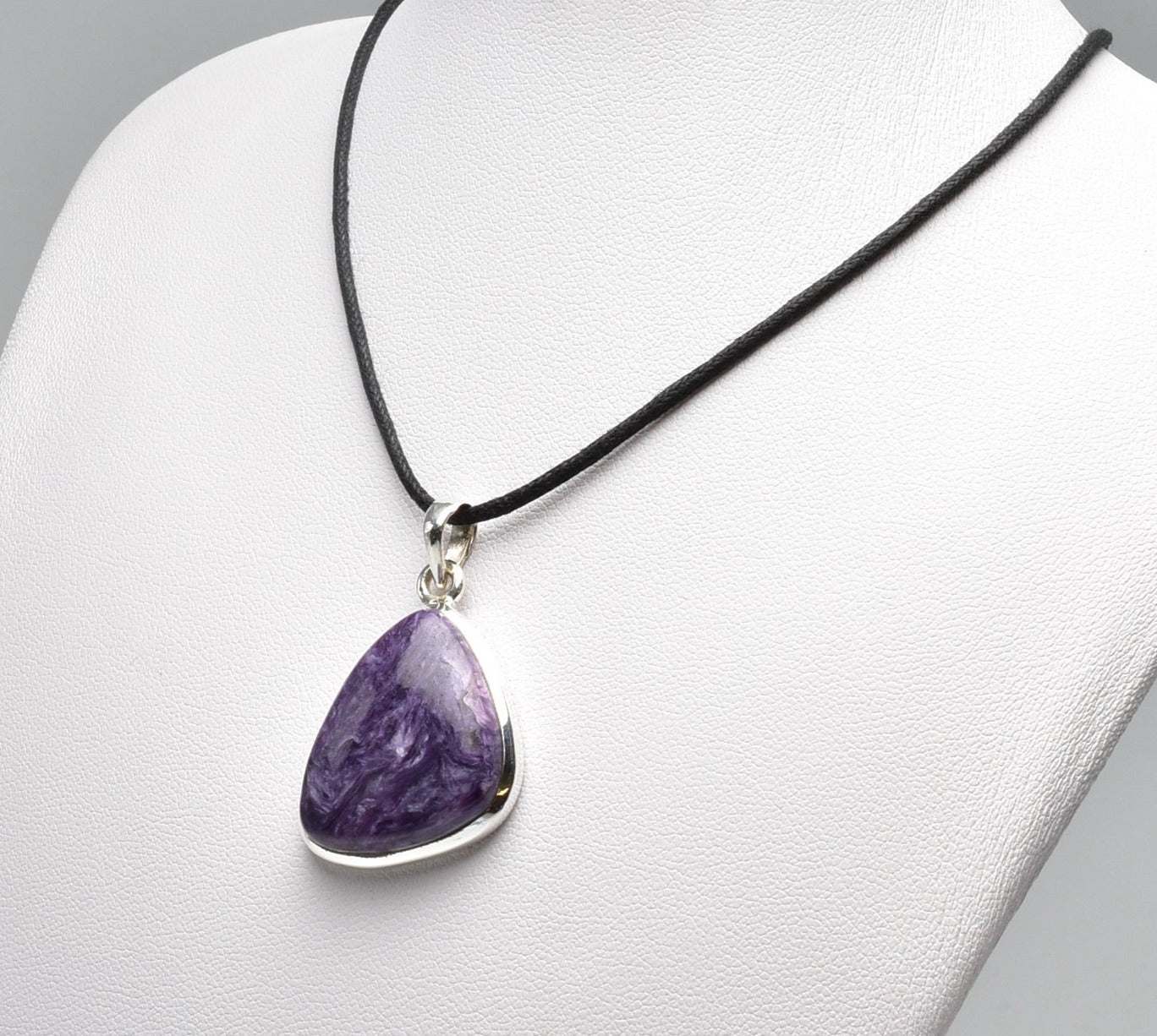 CHAROITE PENDANT set in STERLING SILVER J43