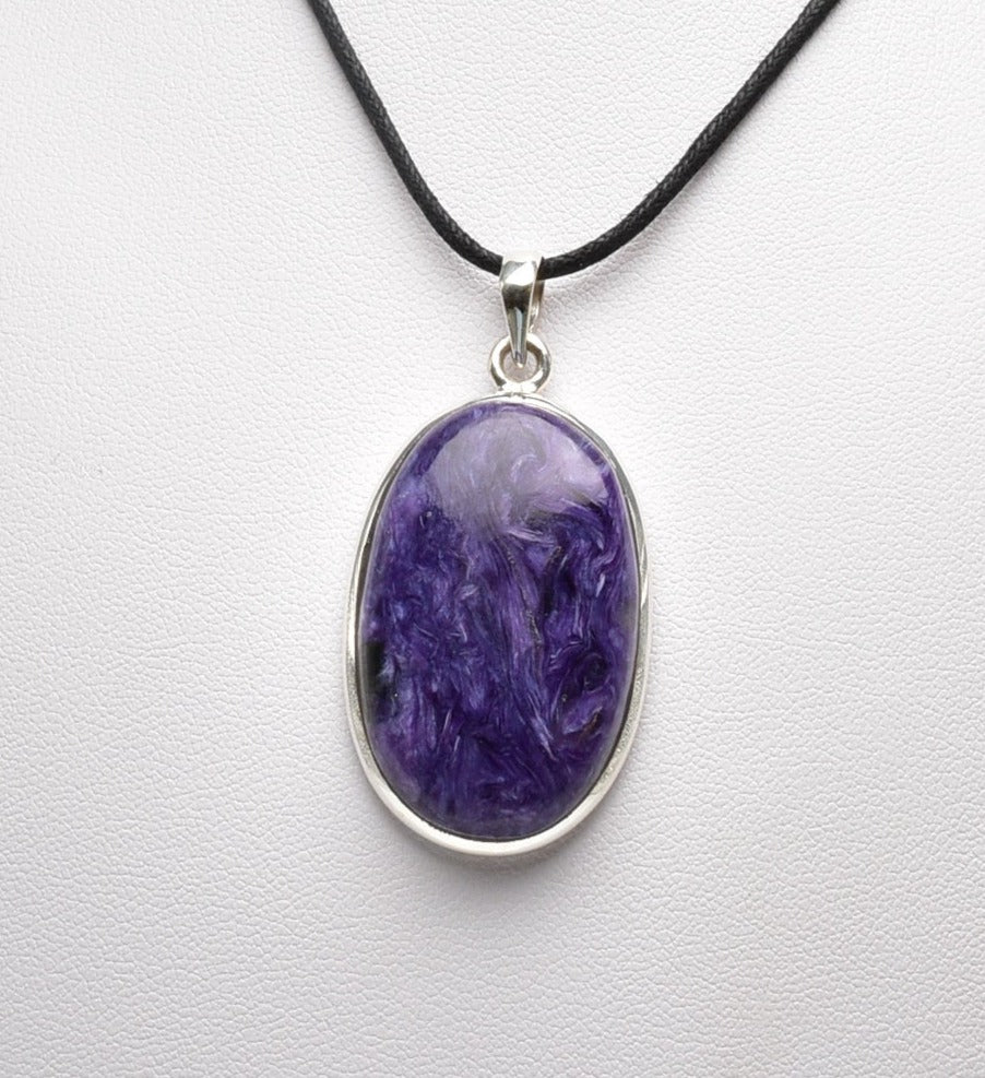 CHAROITE PENDANT set in STERLING SILVER J44