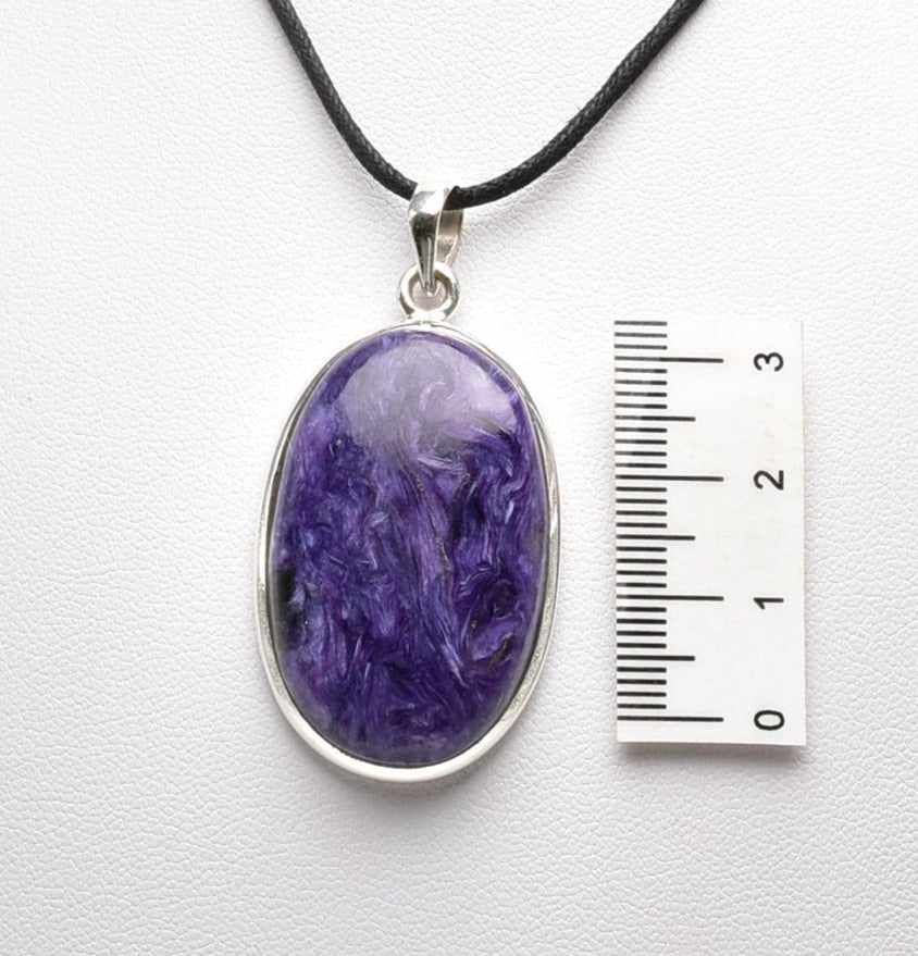 CHAROITE PENDANT set in STERLING SILVER J44