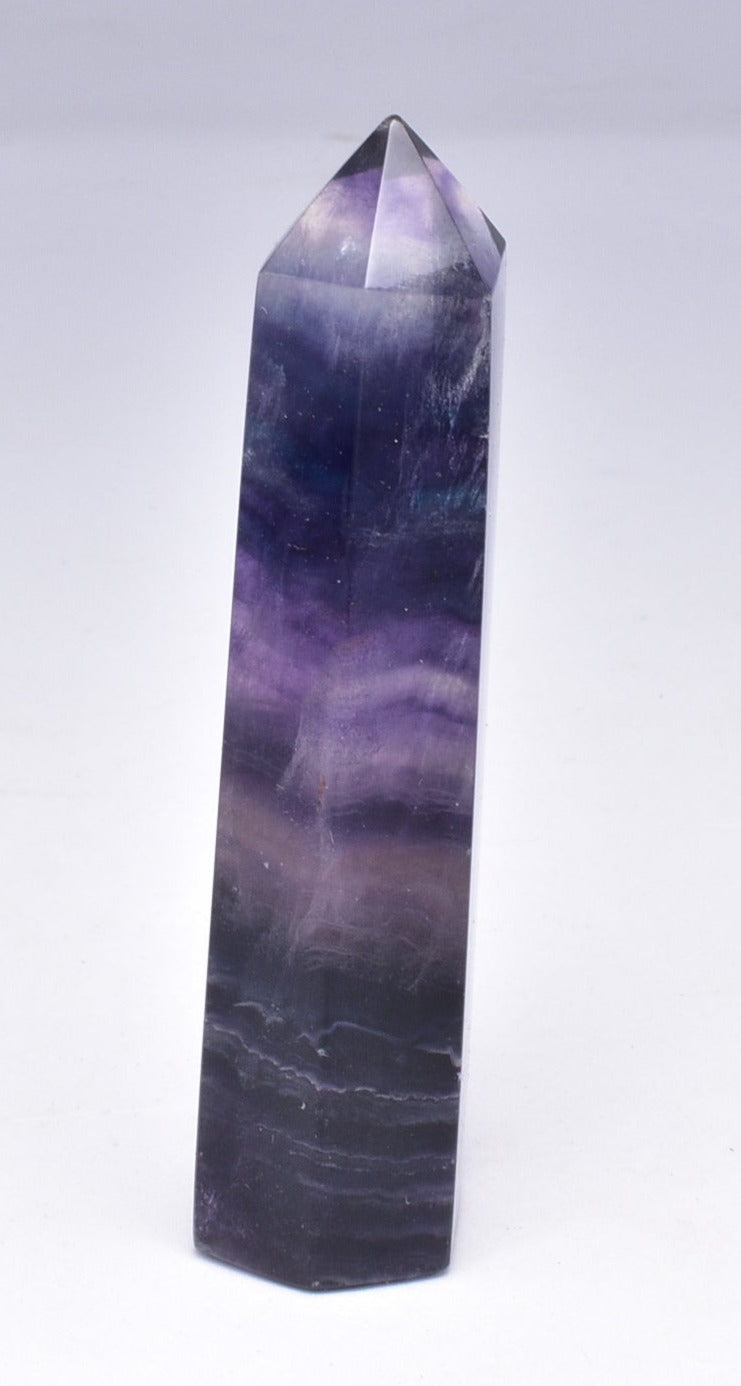 RAINBOW FLUORITE TOWER P677