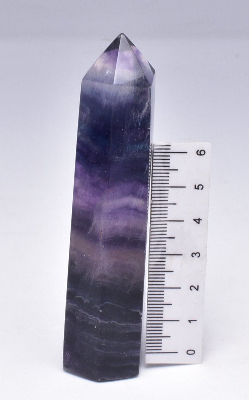 RAINBOW FLUORITE TOWER P677