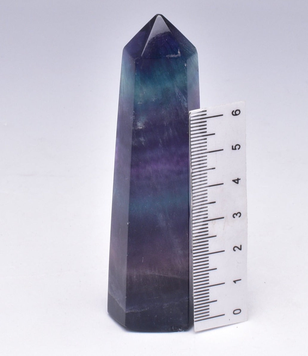 RAINBOW FLUORITE TOWER P681