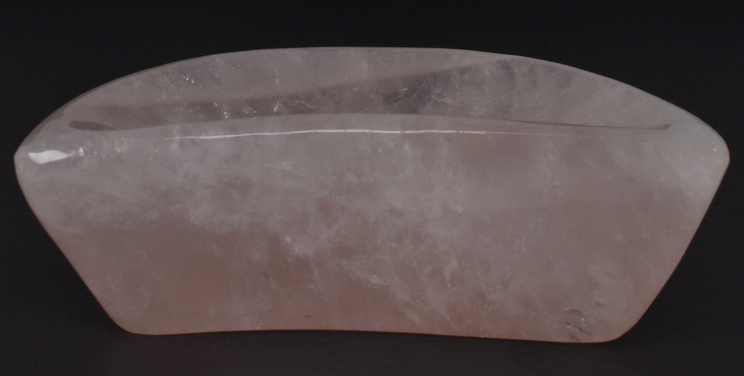 ROSE QUARTZ CRYSTAL MOON SHALLOW DISH P356