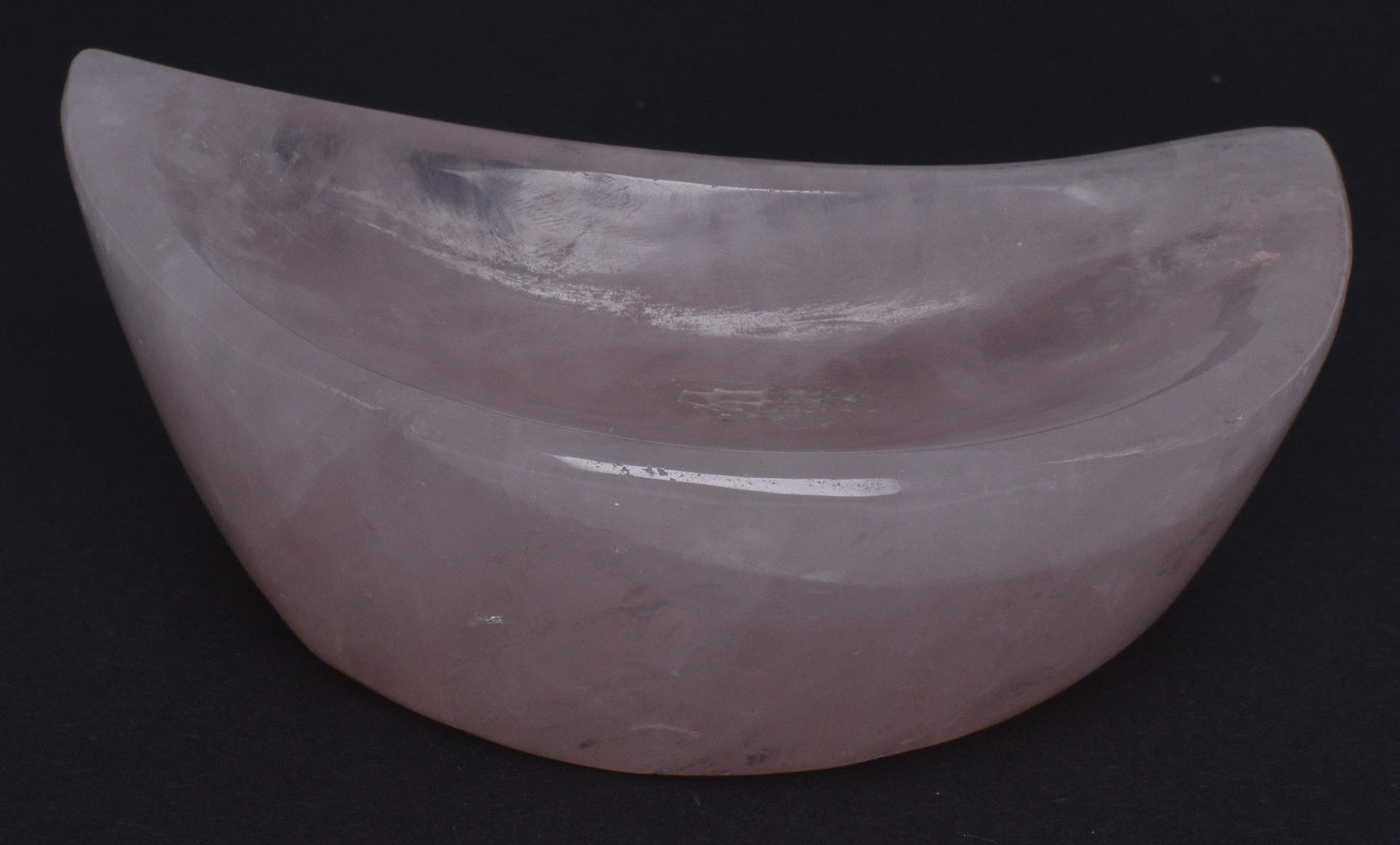 ROSE QUARTZ CRYSTAL MOON SHALLOW DISH P356