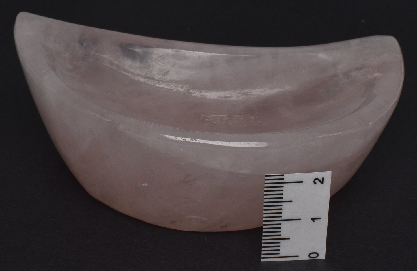 ROSE QUARTZ CRYSTAL MOON SHALLOW DISH P356