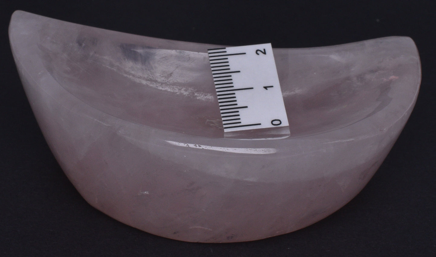 ROSE QUARTZ CRYSTAL MOON SHALLOW DISH P356