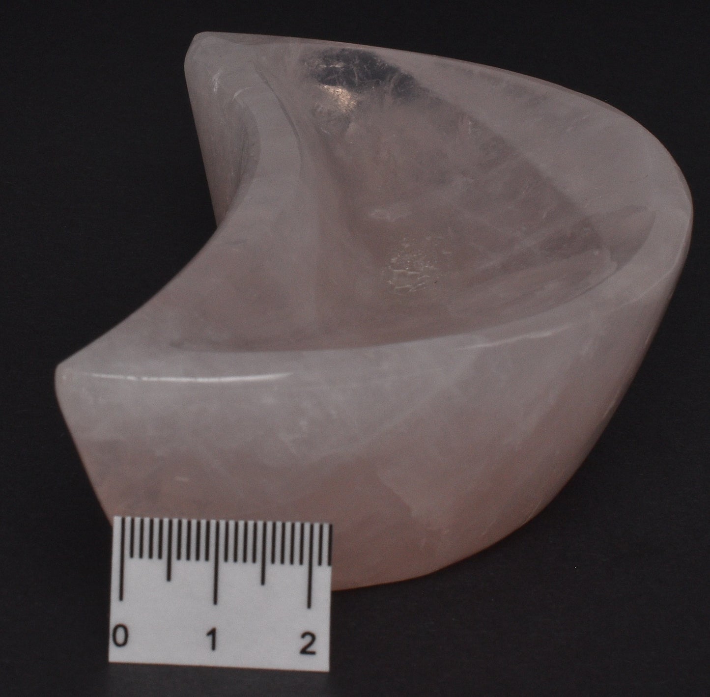 ROSE QUARTZ CRYSTAL MOON SHALLOW DISH P356