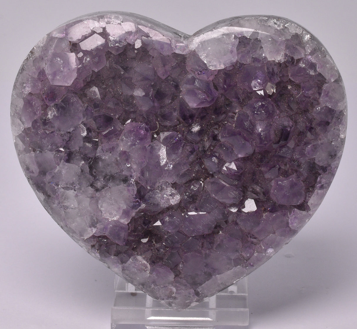 AMETHYST HEART CLUSTER CARVING P655