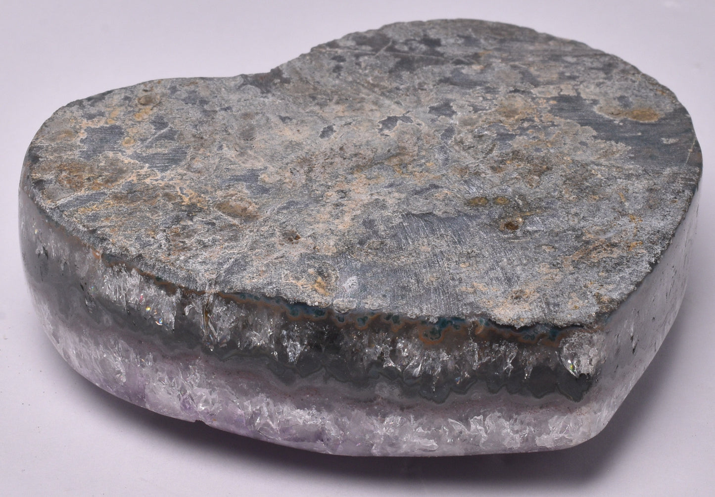 AMETHYST HEART CLUSTER CARVING P655