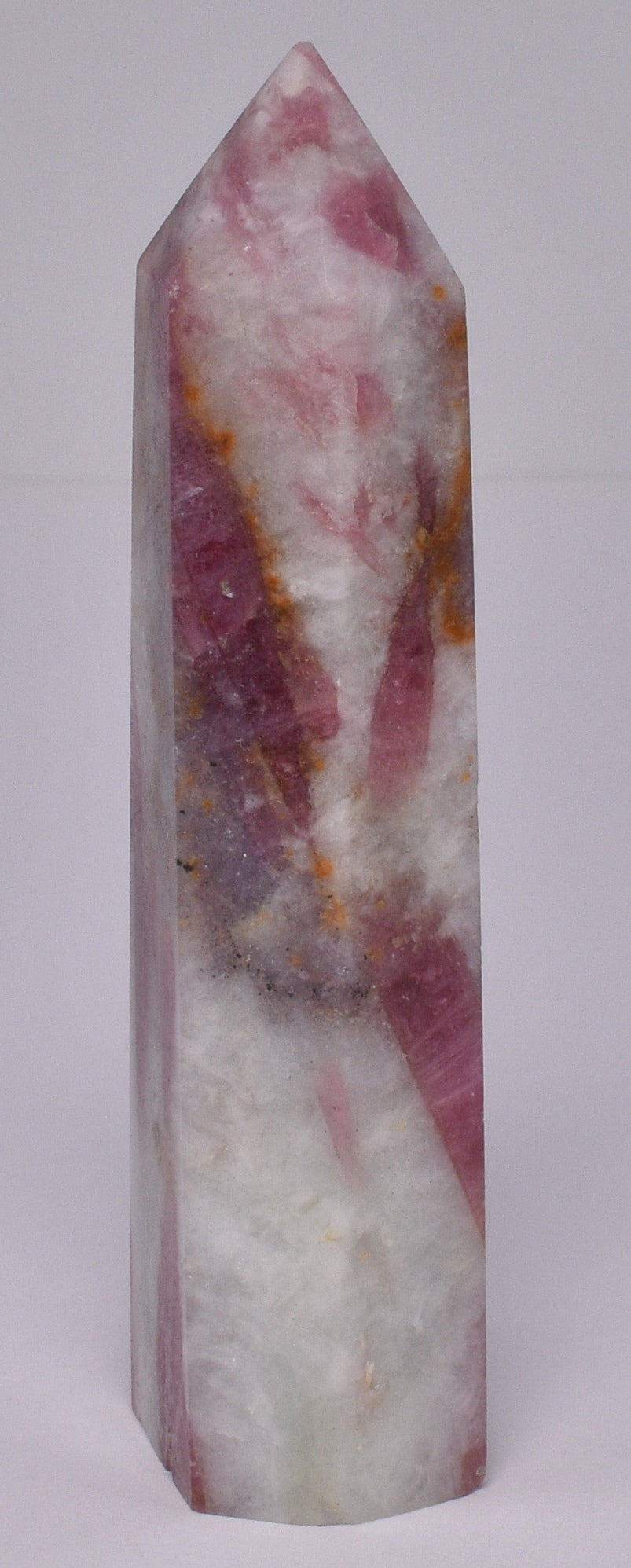 PINK TOURMALINE WITH LEPIDOLITE POINT/GENERATOR P923