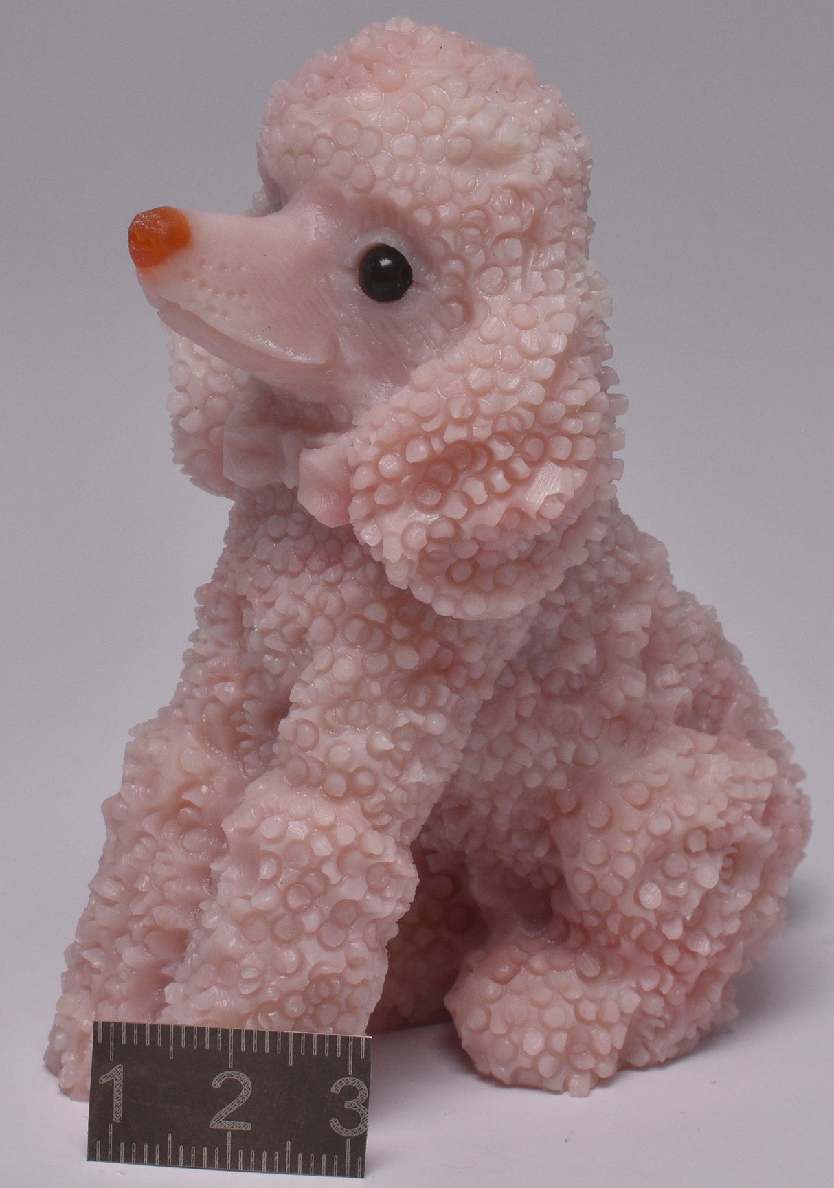 PINK OPAL POODLE CARVING P983