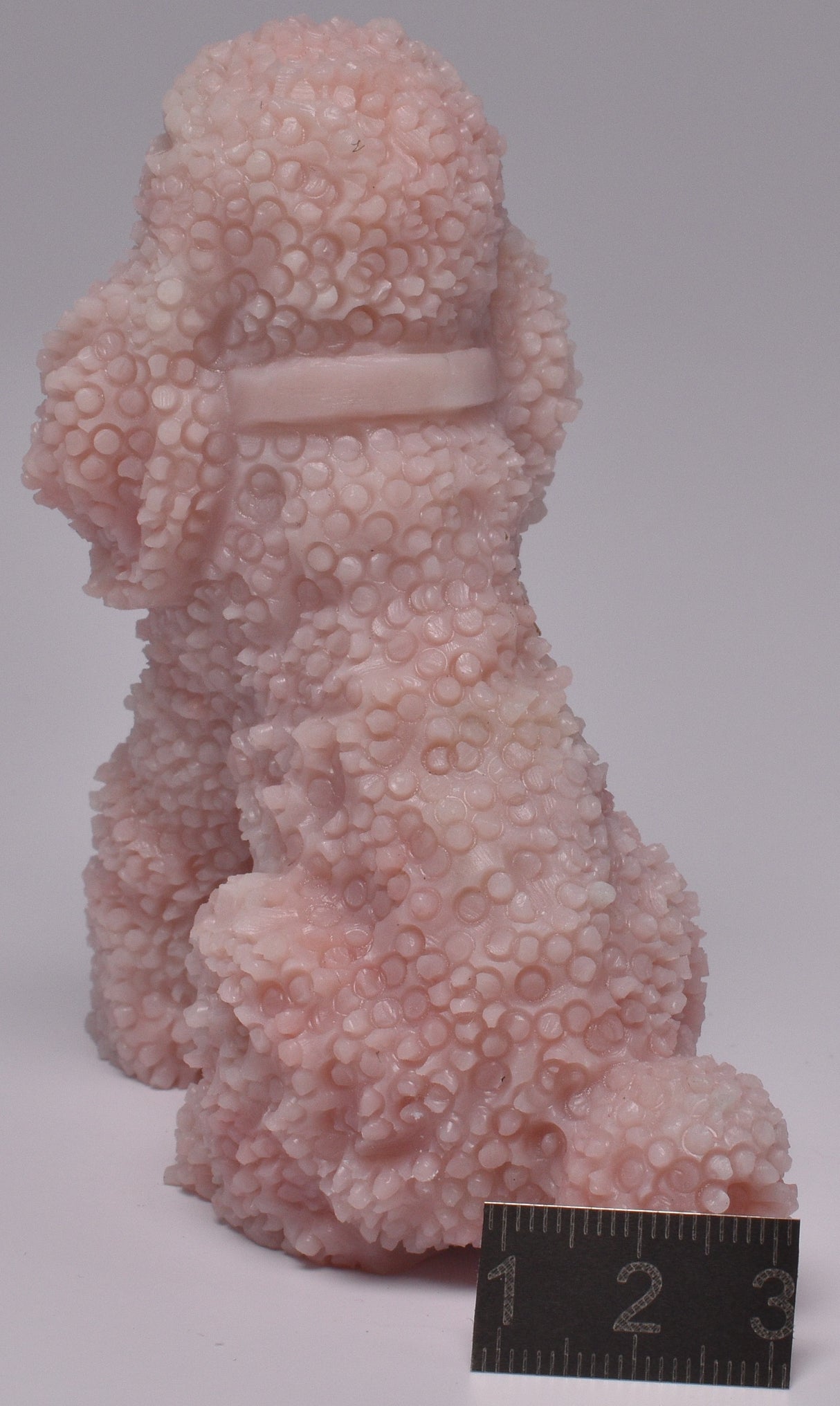 PINK OPAL POODLE CARVING P983