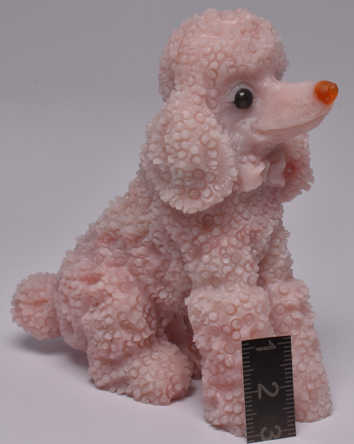 PINK OPAL POODLE CARVING P983