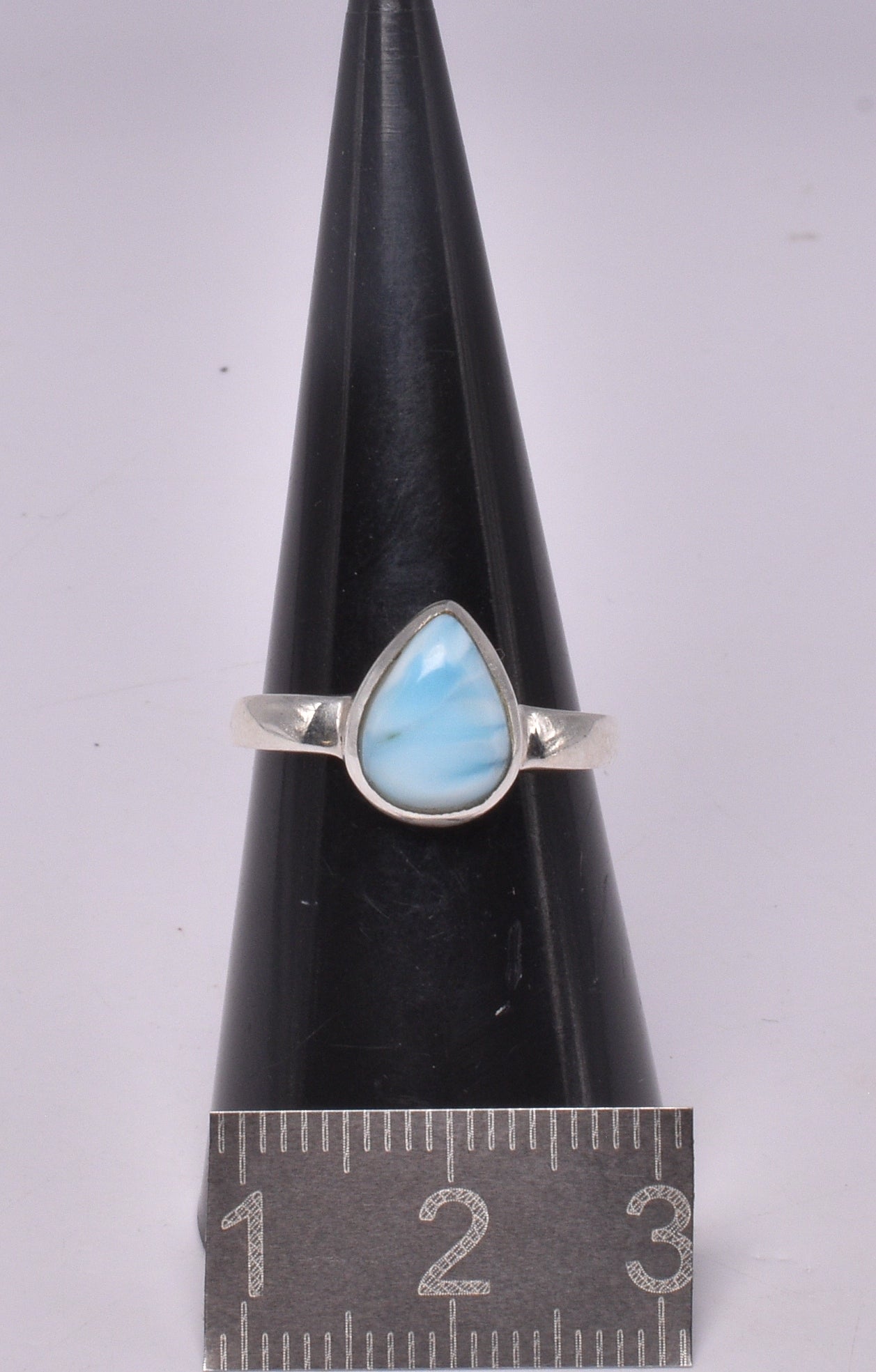 LARIMAR RING set in STERLING SILVER, SIZE N/7 J200