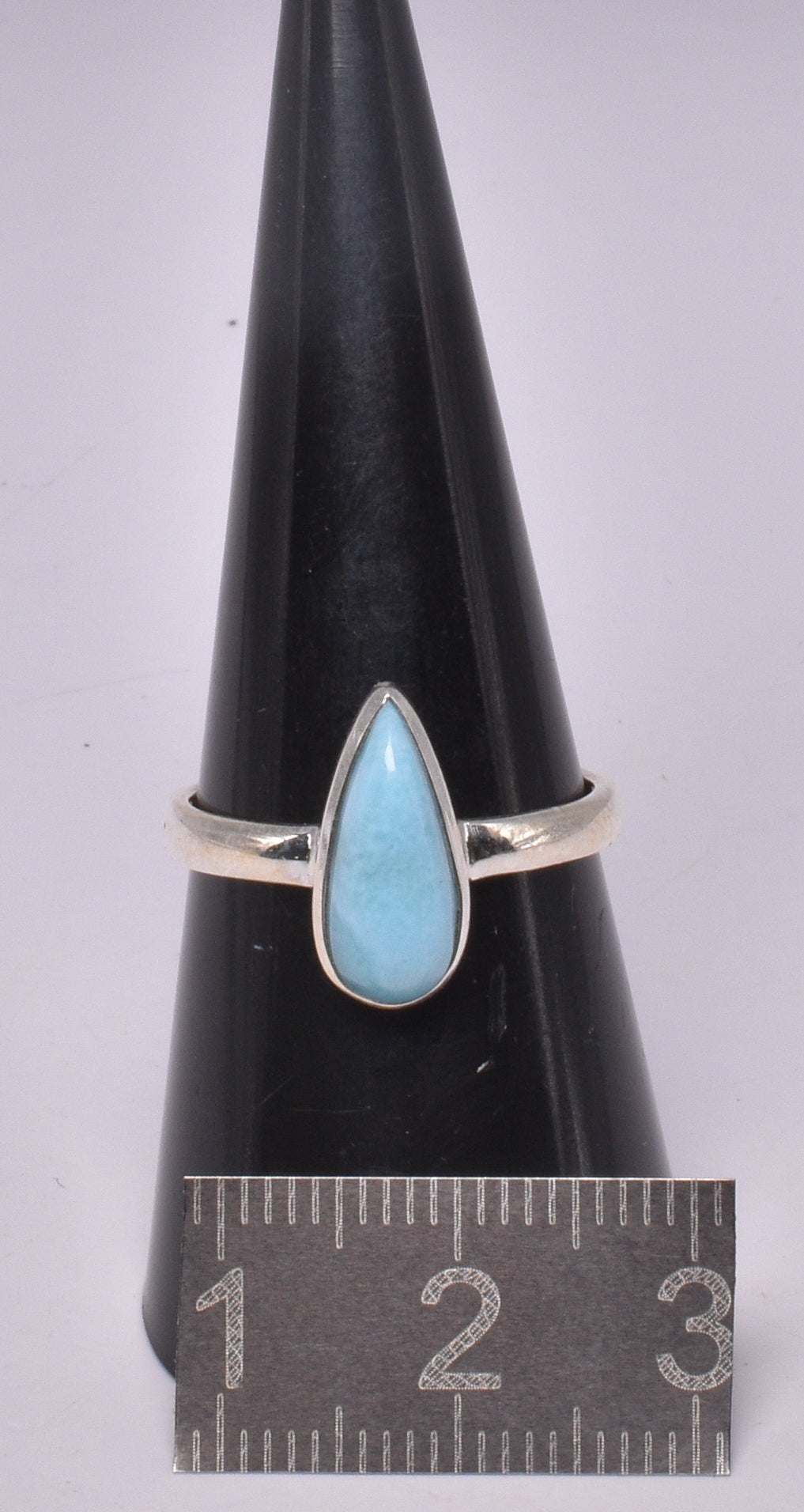 LARIMAR RING set in STERLING SILVER, SIZE O/7.5 J201